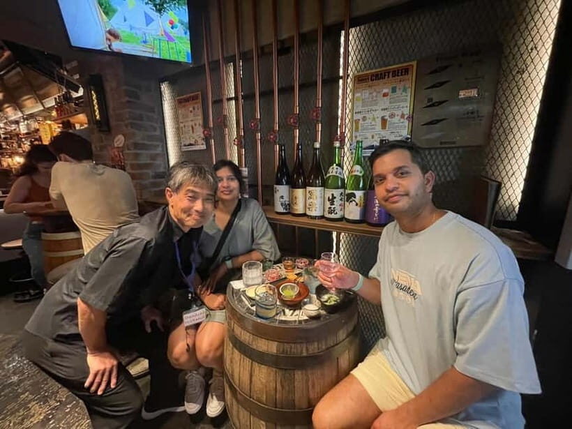 Casual Japanese sake tasting and snack experience, Kabukicho - Who guides you and how the language works