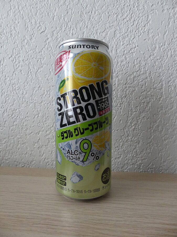 A 500ml can of Suntory Strong Zero lemon-flavour chu-hi