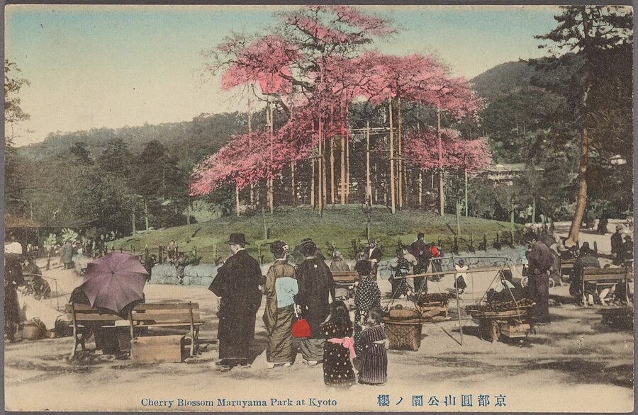 Historical photograph of Maruyama Park Kyoto