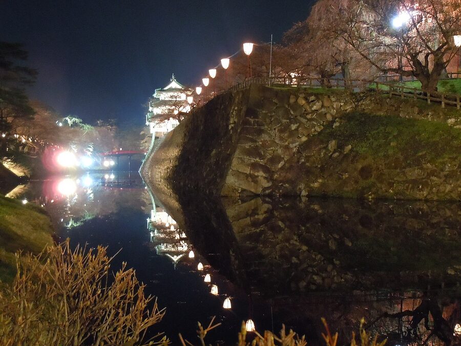 Cherry blossom path at Hirosaki Park