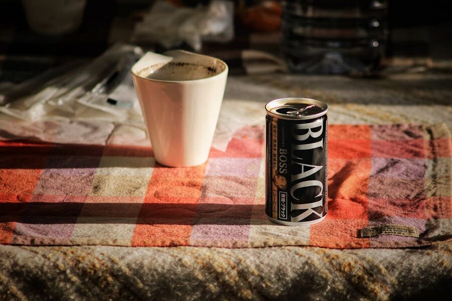 Japanese canned black coffee