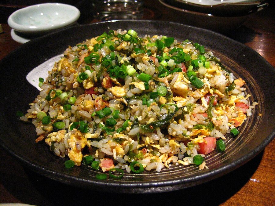 Okinawa breakfast scene with traditional Okinawan dishes in Naha