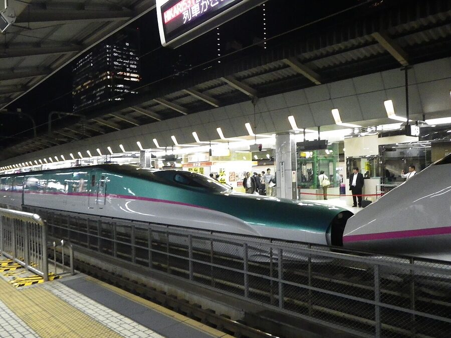 E5 Series Shinkansen at Tokyo Station bound for Hokkaido