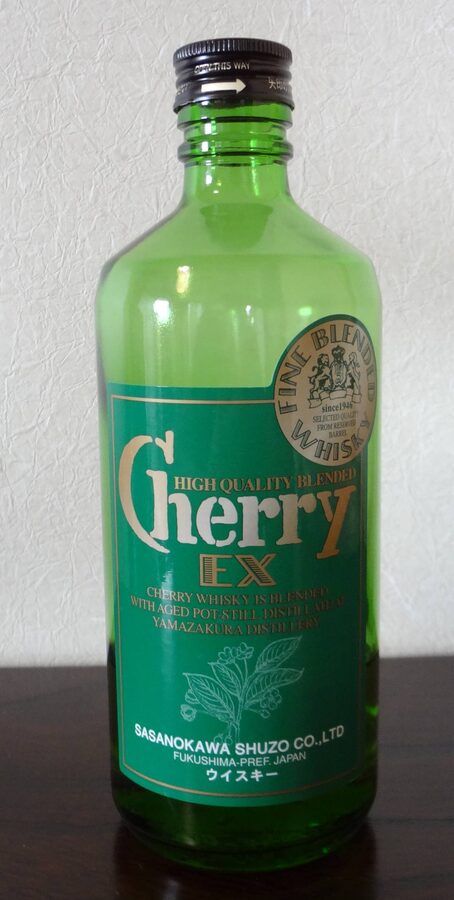Sasanokawa cherry whisky bottle from Asaka Distillery