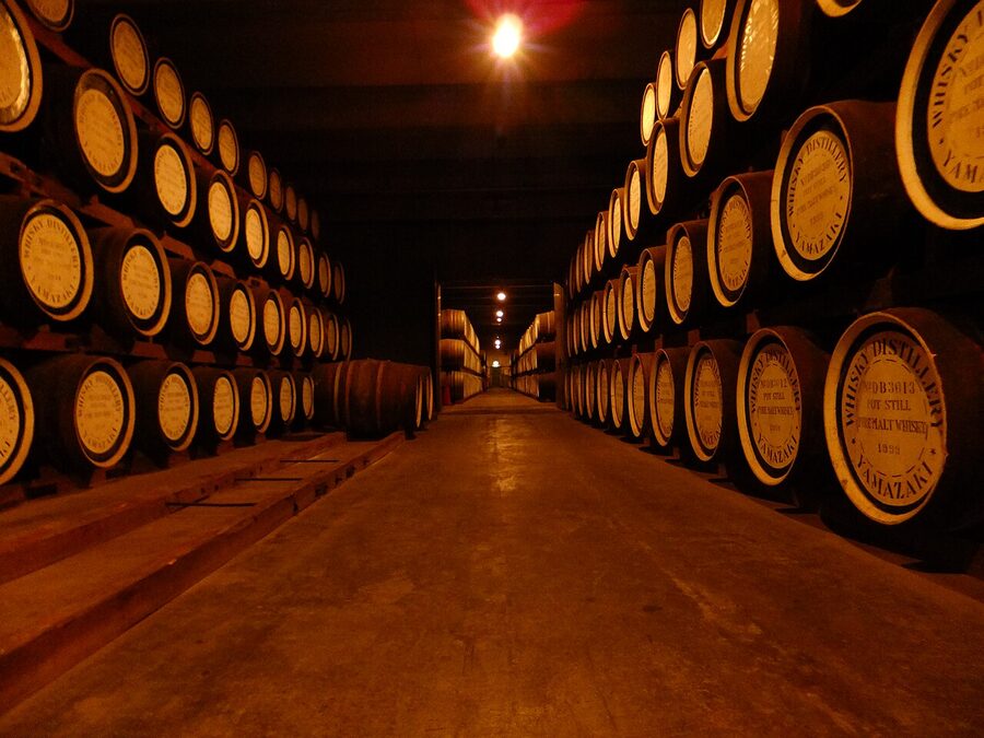 Cask warehouse at Yamazaki Distillery