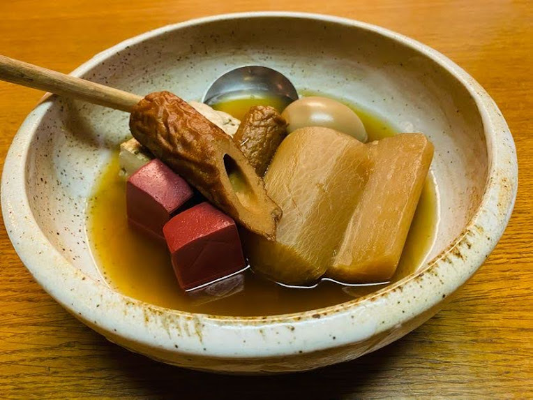 A Kanazawa oden bowl with assorted ingredients