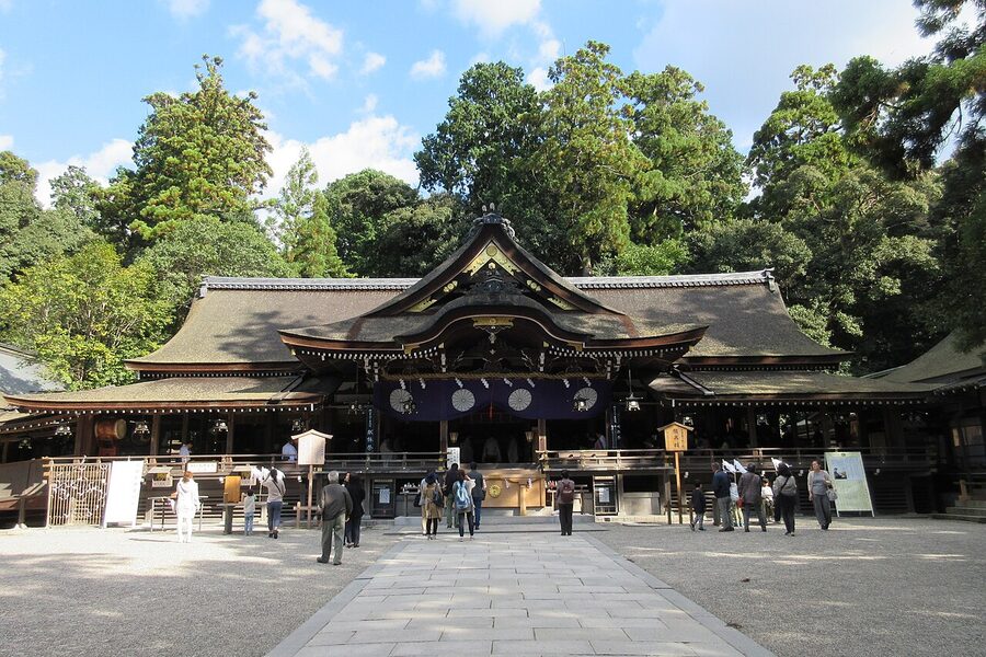 Omiwa Shrine worship hall, Nara