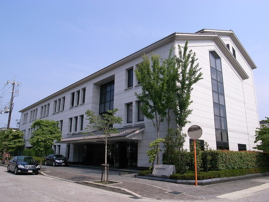 The classical brick head office building of Gekkeikan in Fushimi, Kyoto