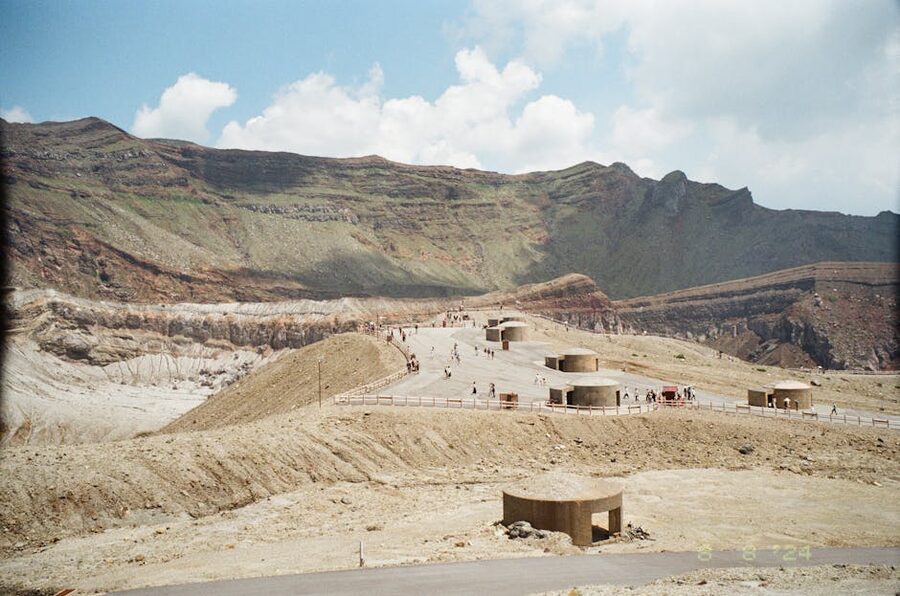 Mt Aso crater in central Kyushu, Kumamoto
