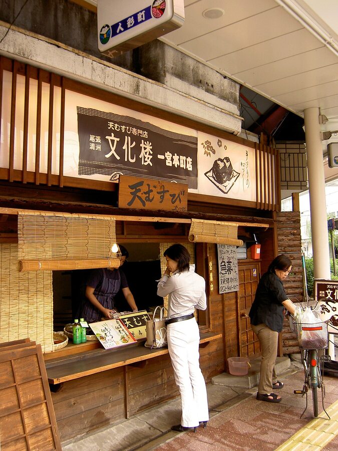 Ganso Tenmusu Senju shop in Aichi, the original tenmusu specialist
