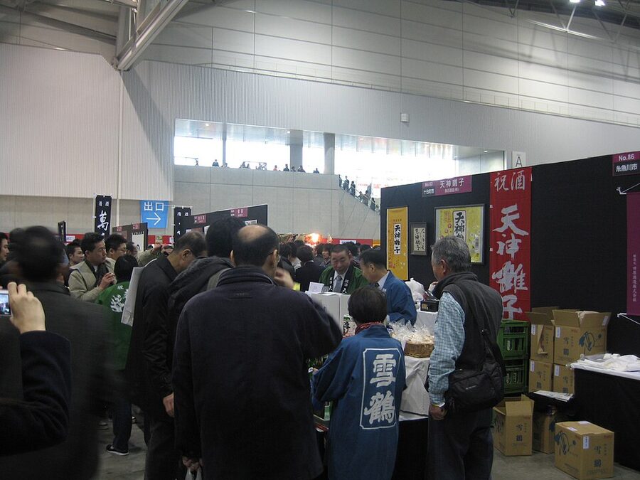Niigata Sake no Jin festival tasting tables