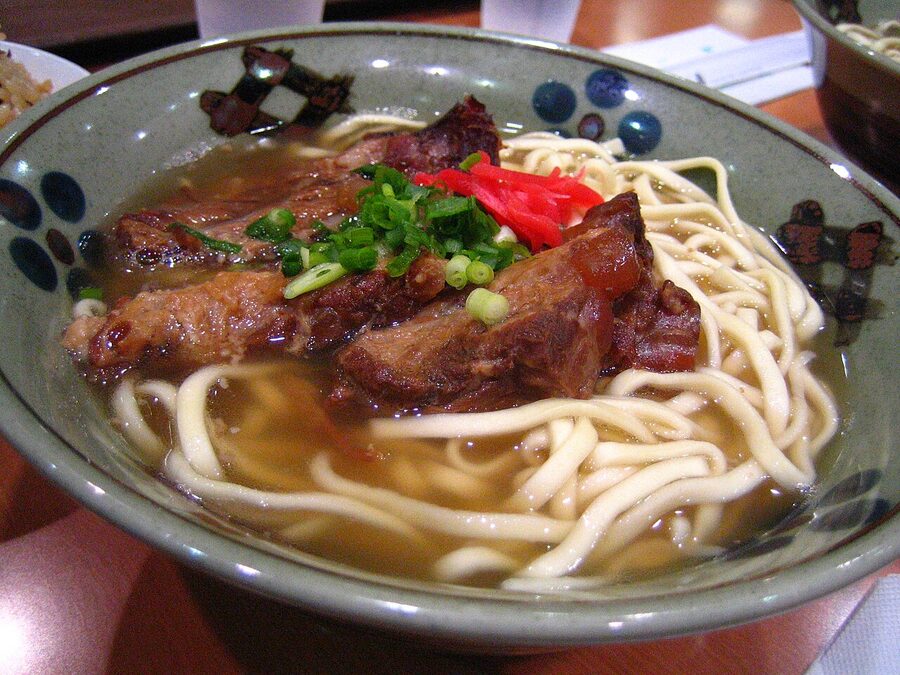 Soki soba Okinawan pork rib noodles in Naha