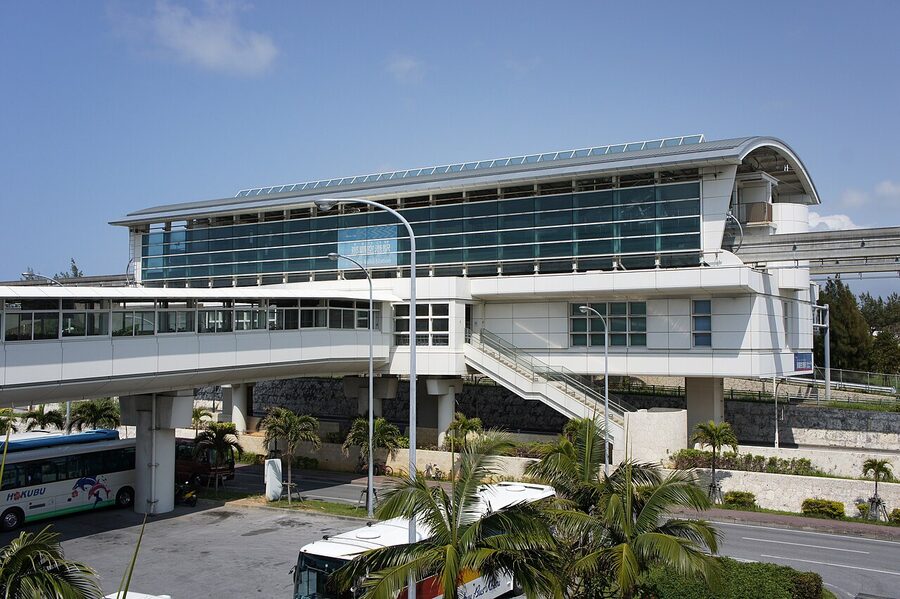 Yui Rail station Naha airport line Okinawa
