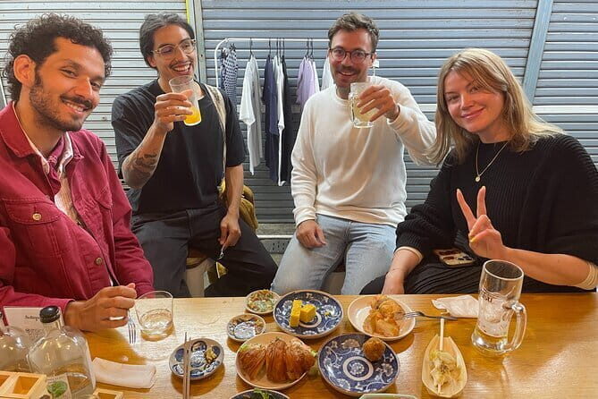Onsen Spa in Tokyo and Asakusa Bar Hopping with Local Guide - Hoppy Street and your meal: what to expect when the guide joins the fun