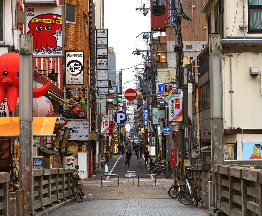 The Glico running man billboard at the Ebisu bridge in Dotonbori, Osaka