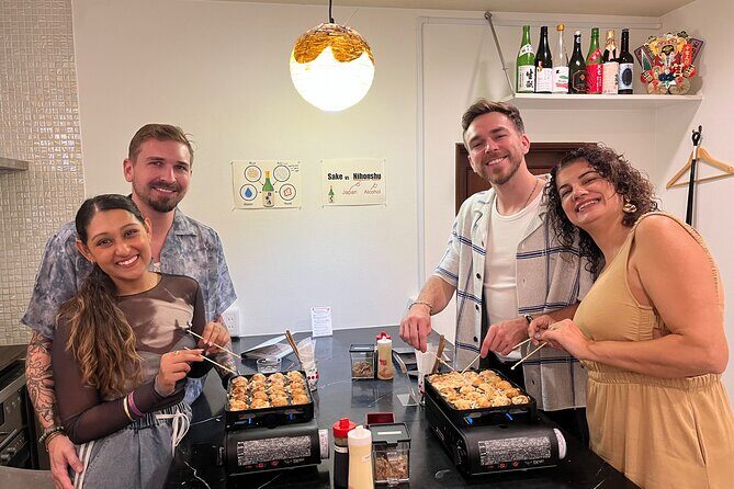 Osaka Sake Tasting & Takoyaki Cooking Experience - How the group size changes your experience in a good way