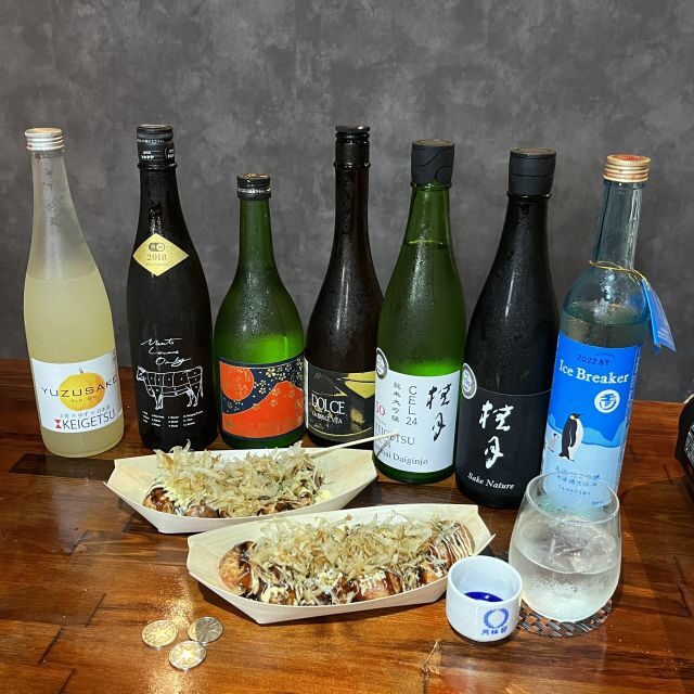 Osaka Sake Tasting with Takoyaki Cooking - The Sake Lesson with Momo: From Brewing to Tasting