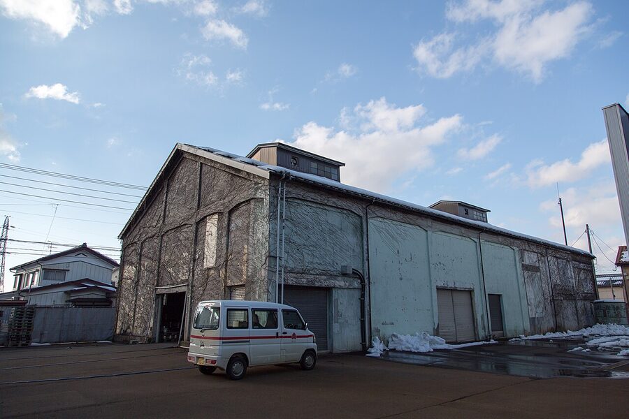 Sake fermentation tanks at a Niigata brewery