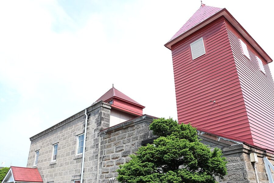 Nikka Yoichi distillery still house with copper pot stills