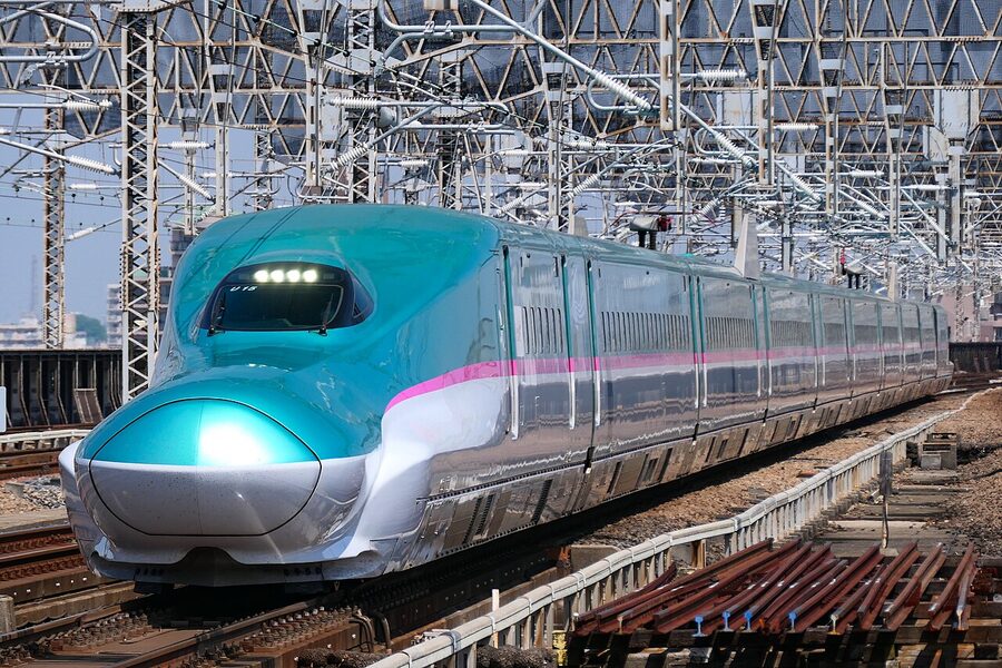 JR East E5 series Yamabiko shinkansen on the Tohoku line