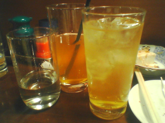 An awamori and jasmine tea cocktail at an izakaya