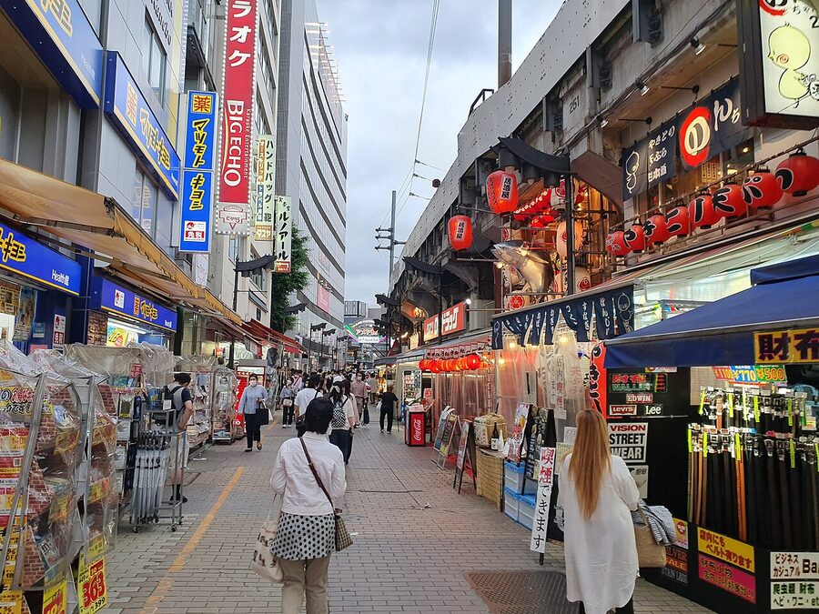 Ameyoko shopping street in Ueno