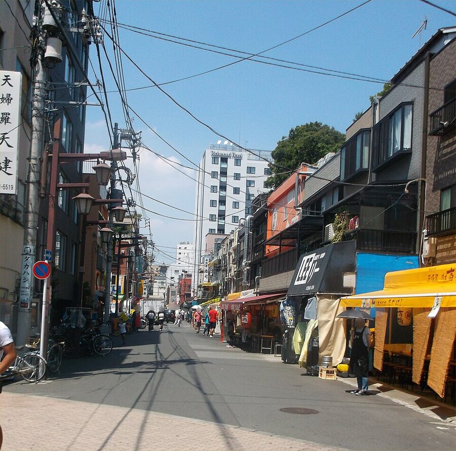Shopping street in Asakusa near the Hoppy-dori drinking strip