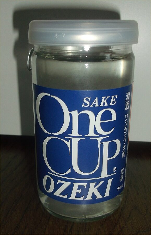One Cup Ozeki single-glass sake cup, a tachinomi staple