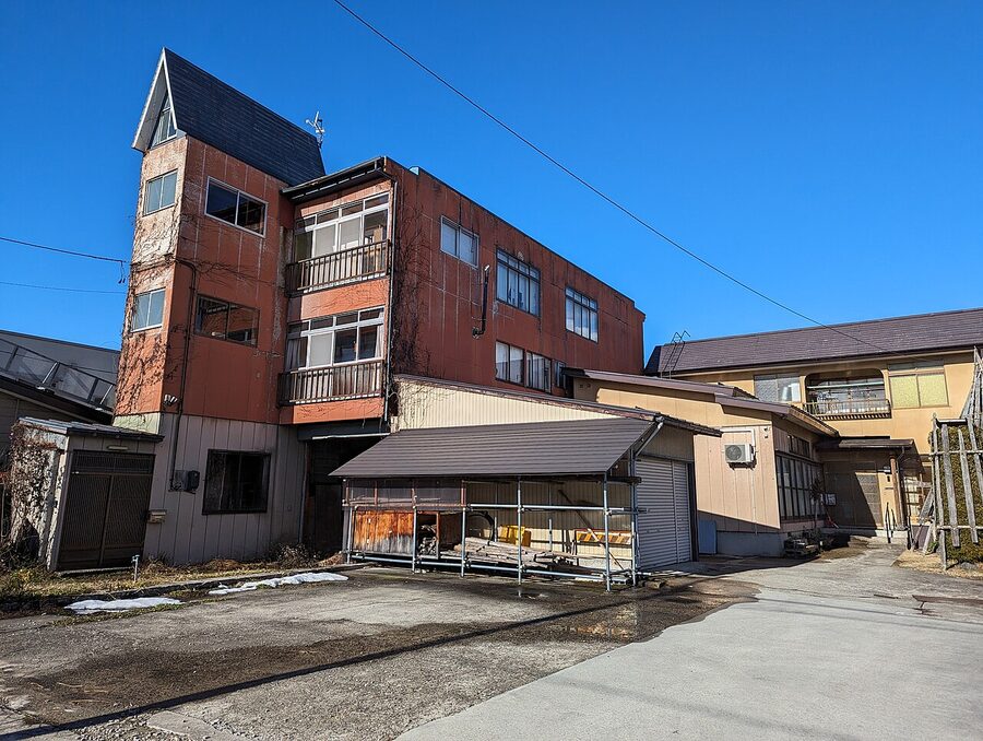 Yonezawa city snow scene