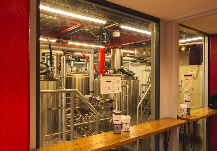 Modern craft brewery in Adachi City, Tokyo