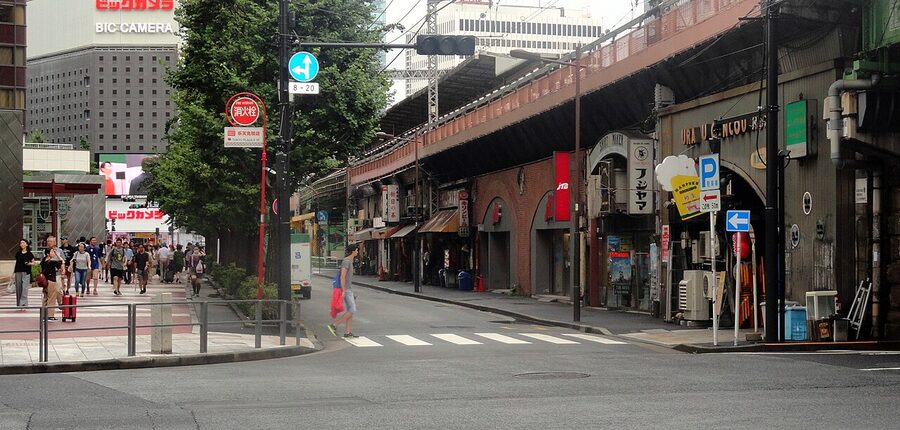 Yurakucho restaurant district at dusk, Tokyo