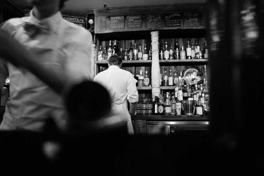 Bar lounge with cocktail and vintage feel