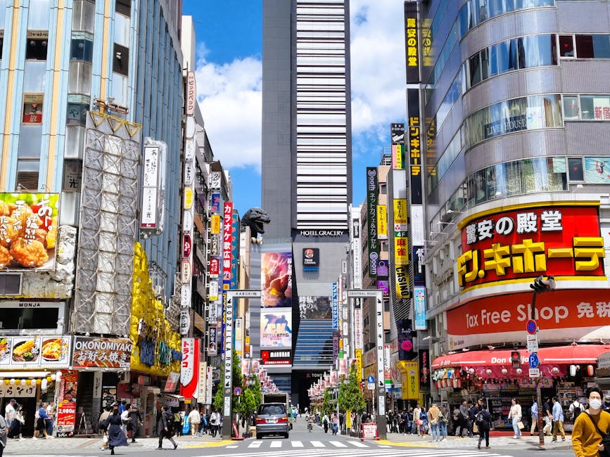 Shinjuku Kabukicho street with Godzilla