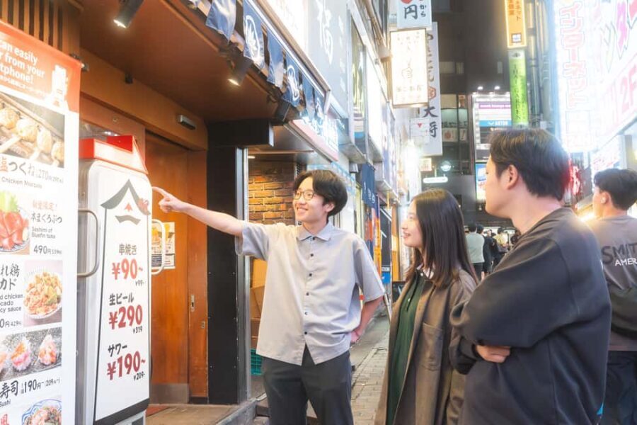 Tokyo: Shibuya Bar Crawl - 3 Drinks & Local Foods - - Stop 1 in Shibuya Center-Gai: your first beer and dinner rhythm