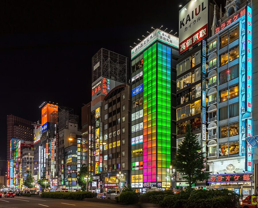 Kabukicho Shinjuku Tokyo at night with neon